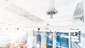 Fire sprinkler in corporate building