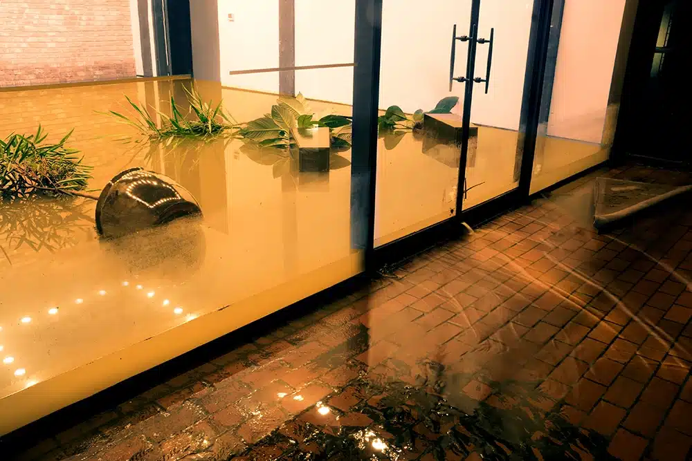 flooded hotel