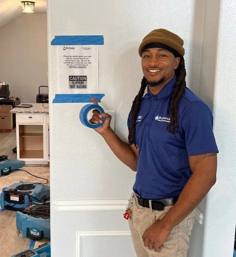 dryforce team member water extraction
