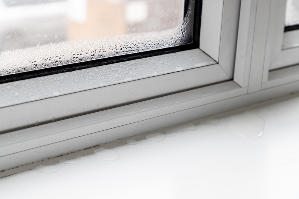 water damaged window sill