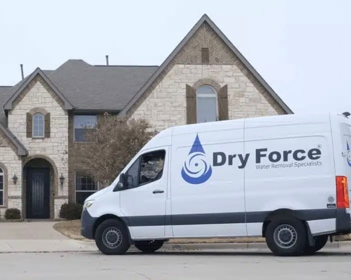 Dry force water damage restoration van