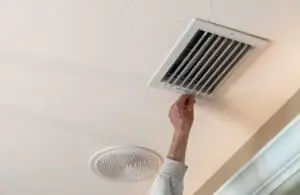 Water leaking from air vent ceiling