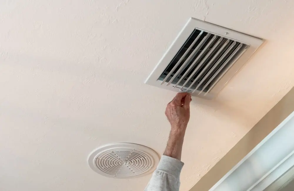 Water leaking from air vent ceiling