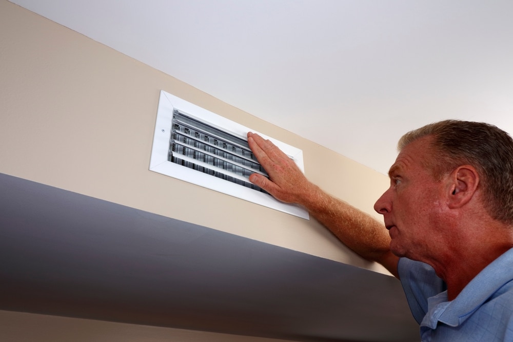 Inspecting water dripping from ac vent