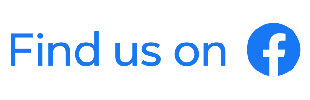 Facebook Find us on Facebook Blue Logo