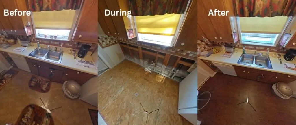 Our Work: Before & After Water Damage Restoration - DryForce Restoration