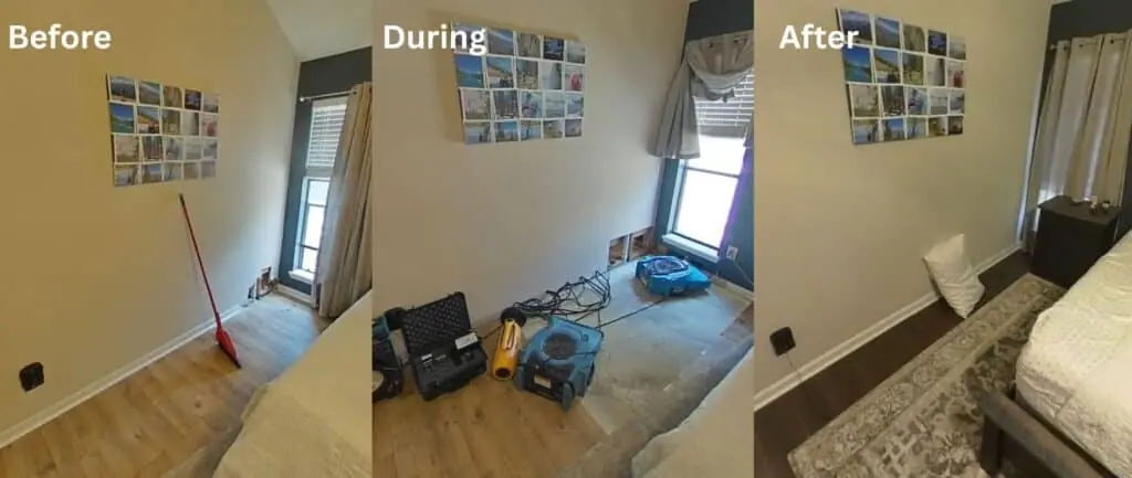 Our Work: Before & After Water Damage Restoration - DryForce Restoration